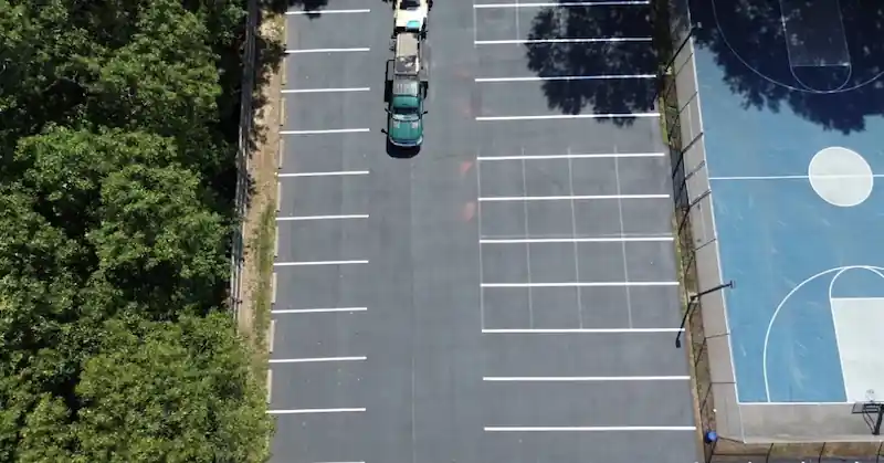 After: Commercial parking lot sealcoating - Warwick, RI