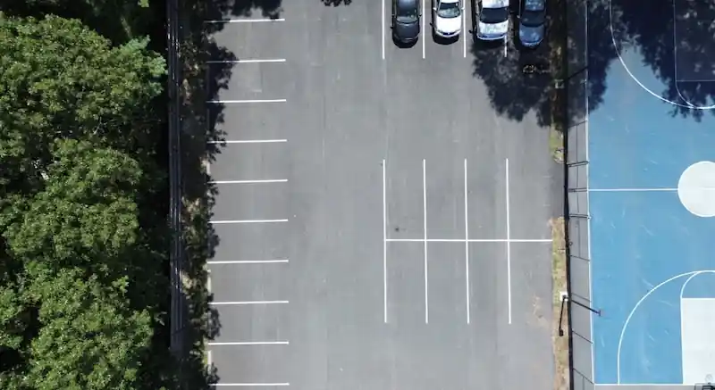 Before: Commercial parking lot sealcoating - Warwick, RI