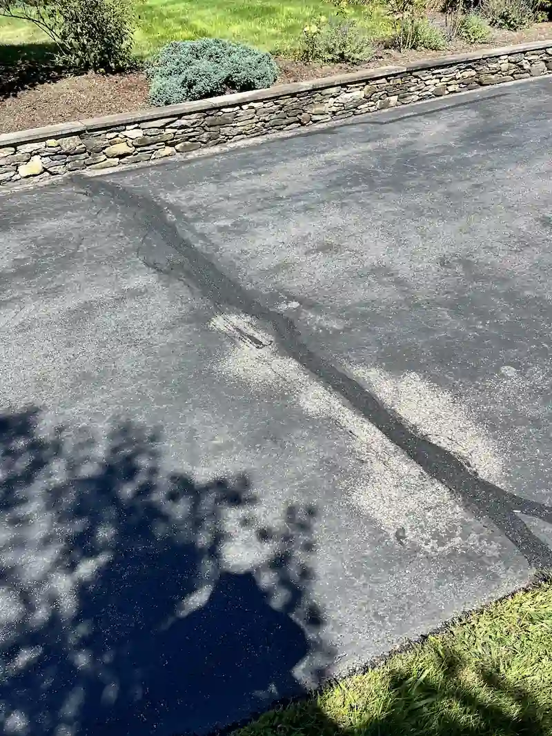 After: Driveway crack filling - Pawtucket, RI