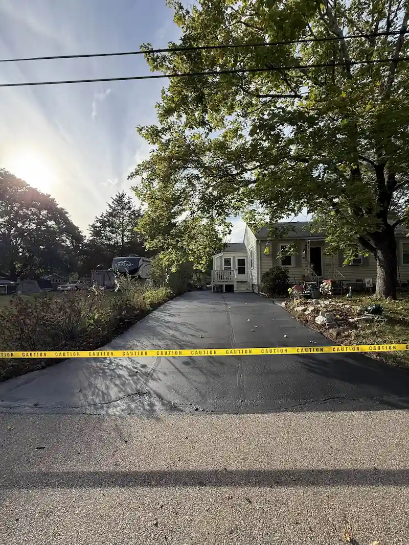 After: Residential driveway sealcoating - East Providence, RI