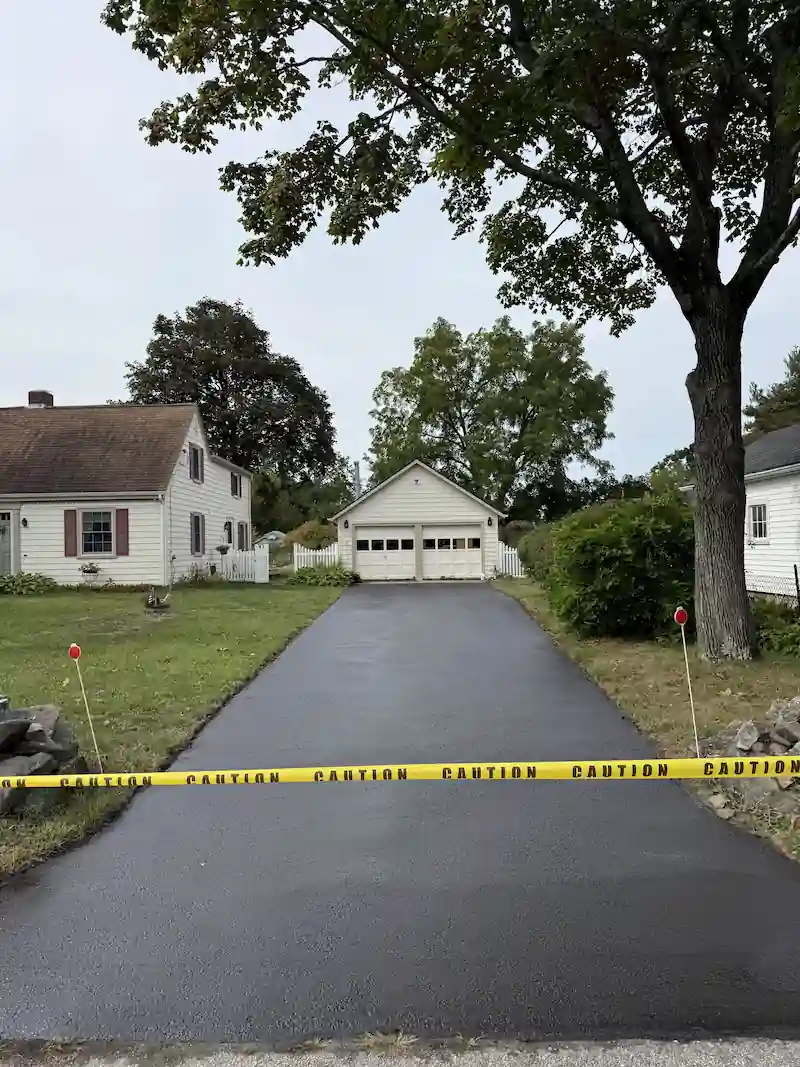 After: Residential driveway sealcoating - Johnston, RI