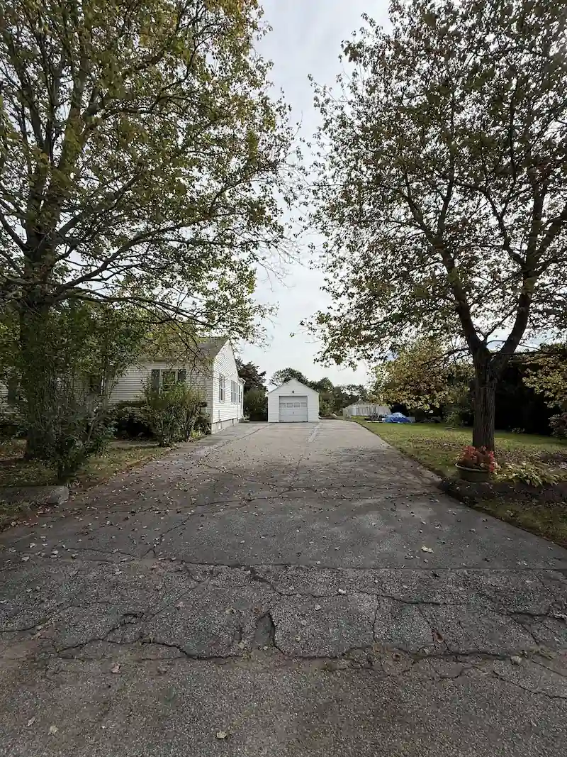 Before: Residential driveway restoration - Cranston, RI