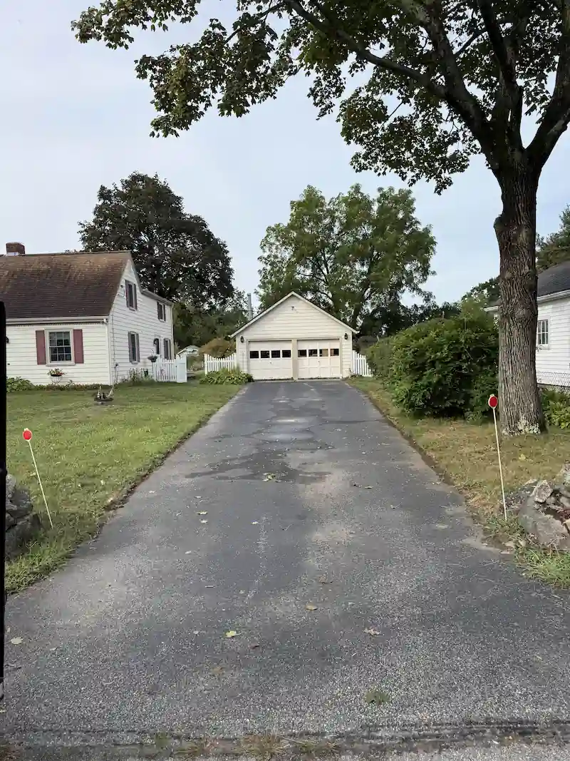 Before: Residential driveway sealcoating - Johnston, RI